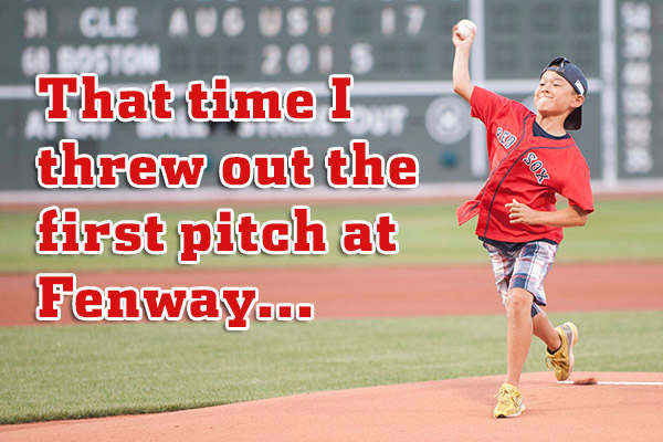 kid reporter first pitch fenway park boston red sox